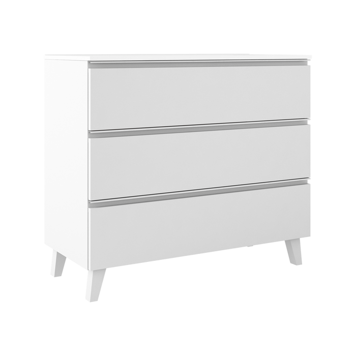 VISOBATH GRANADA Bathroom Cabinet with Sink 3 Drawers White Color Ada Matte White Handle