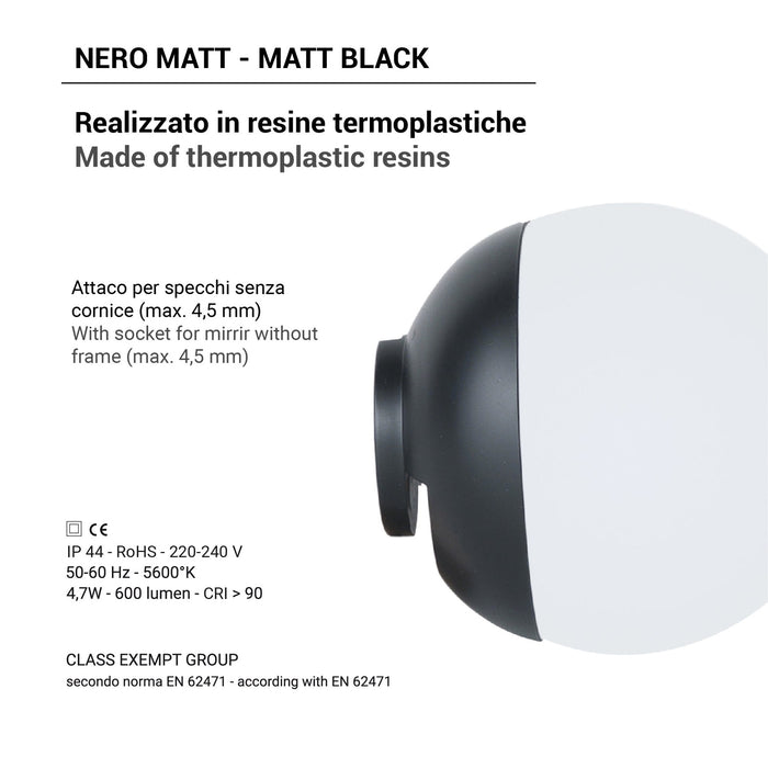 GEDY D0421400000 DELOS Iluminación Negro Mate
