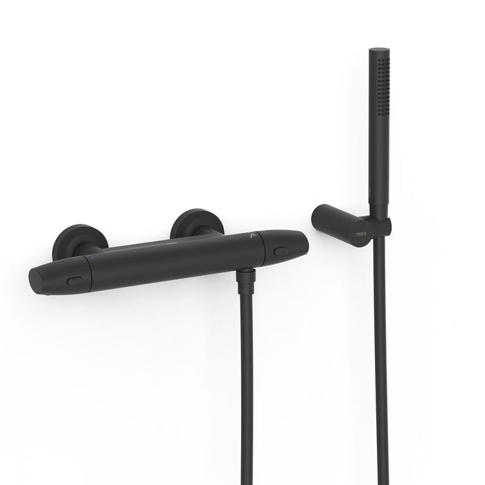 TRES 19016439KMB OVER-WALL Thermostatic Wall-Mounted Faucet Over-Wall Shower Black Bronze Color