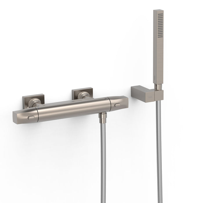 TRES 19016459AC OVER-WALL Over-Wall Thermostatic Wall Mixer Over-Wall Shower Steel Color