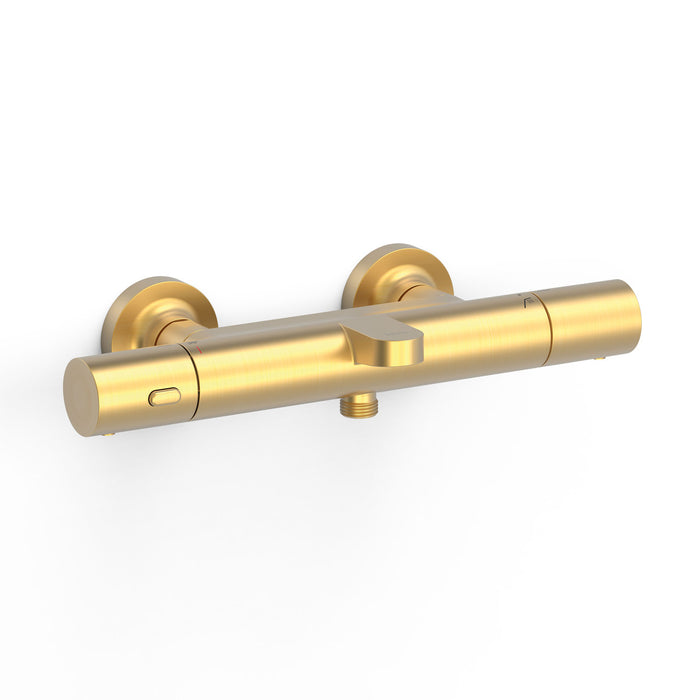 TRES 19017402OM OVER-WALL Thermostatic Wall-Mounted Faucet Over-Wall Bathtub and Shower Matte Gold Color 24K