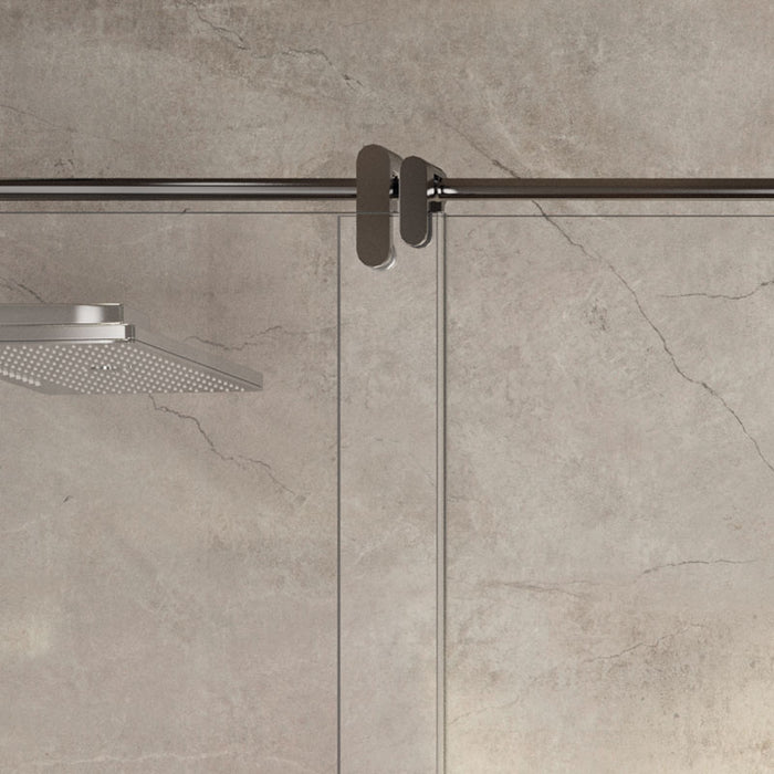 KASSANDRA LM100 SLIM Mampara Ducha 2F+2C Acero Inox Brillo Transparente