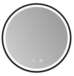 LEDIMEX PARI020/70NG PARIS Round LED Mirror Front Light Matte Black 70 cm