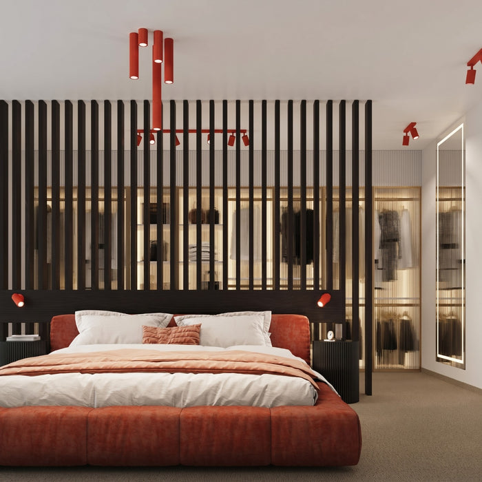 SOLLUX SL.2330 Plafón KARBON 10 rojo