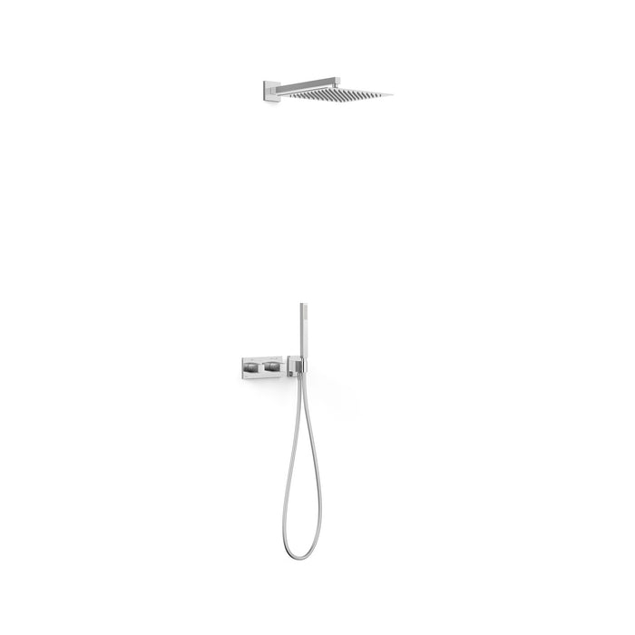 TRES 30725204 B-SYSTEM Built-in Thermostatic Faucet Kit 2-Way Shower Chrome Color