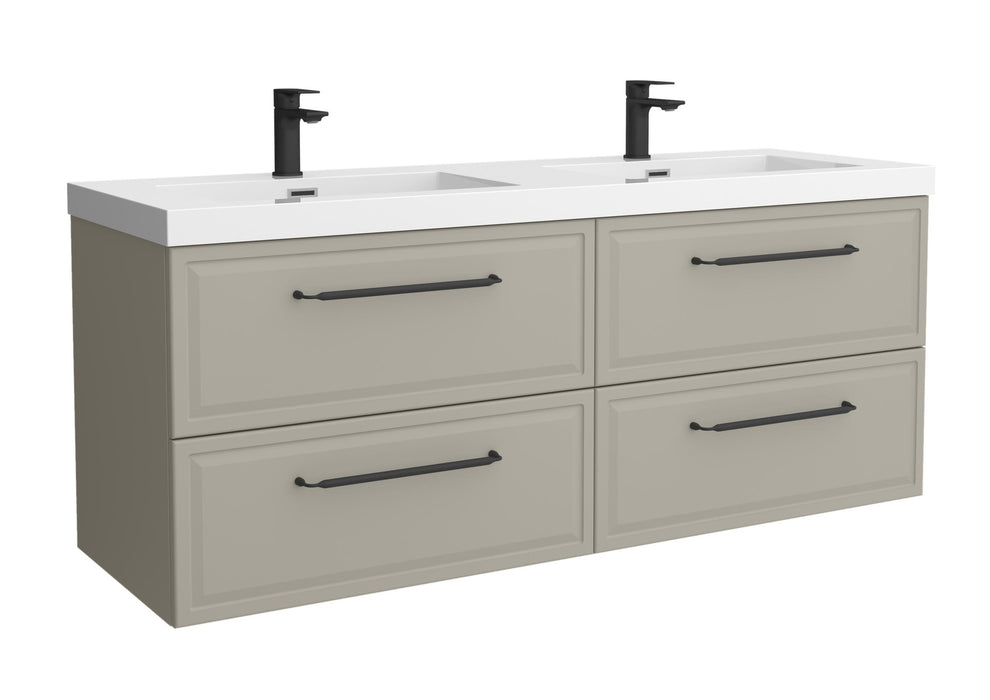 SALGAR 121802 RUNA Mueble+Lavabo TOSCANA 140cm Gris mate