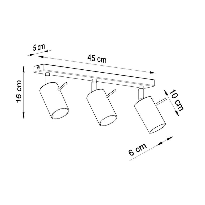SOLLUX SL.2203 Plafón RING 3L azur
