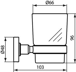 IDEAL STANDARD A9120AA IOM Portavaso Cristal Traslúcido/Cromo