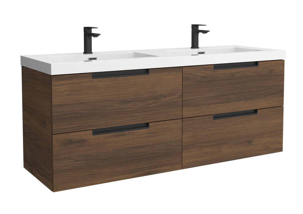 SALGAR 121987 LENI Mueble+Lavabo TOSCANA 2 Senos 140cm Nogal