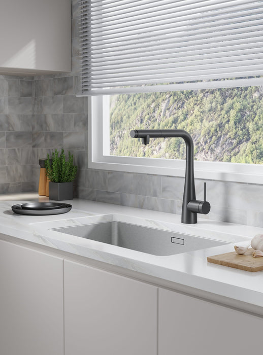 IMEX GOS005/NG SPLIT Kitchen Faucet Osmosis Pull-Out Matte Black Color