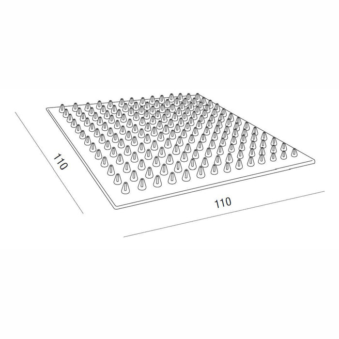 PRESTO 65600 Jet cuadrado encastrable brillo 110 x 110 Inox brillo