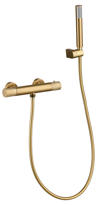IMEX BTD038-5OC LINE Grifo Ducha Color Oro Cepillado