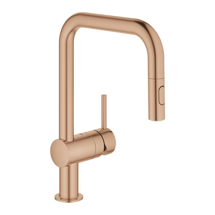 GROHE 32 322 DL2 MINTA Monomando Fregadero Caño U Cobre Cepillado