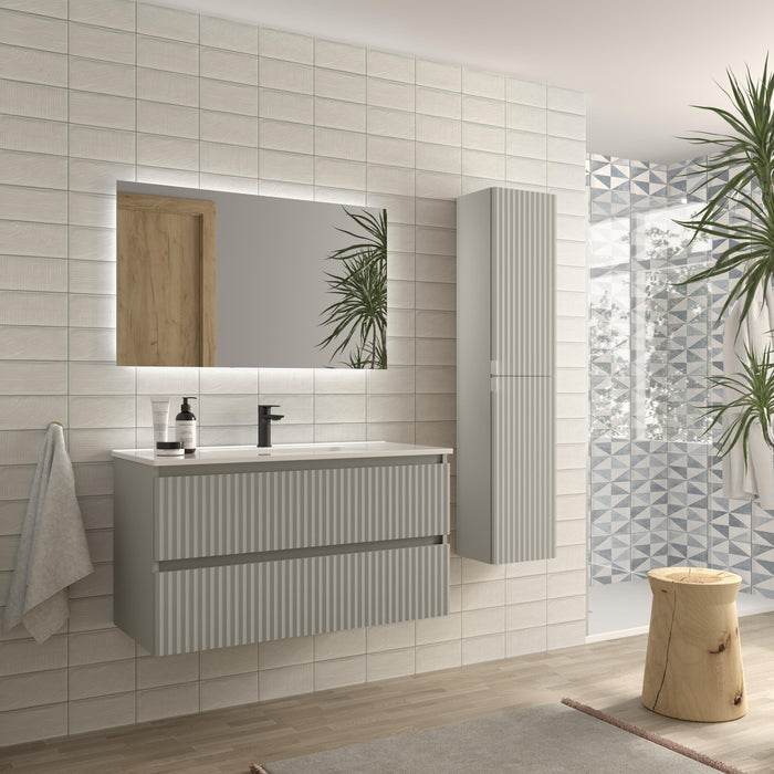 SALGAR KIRA Mueble+Lavabo IBON Color Gris Mate