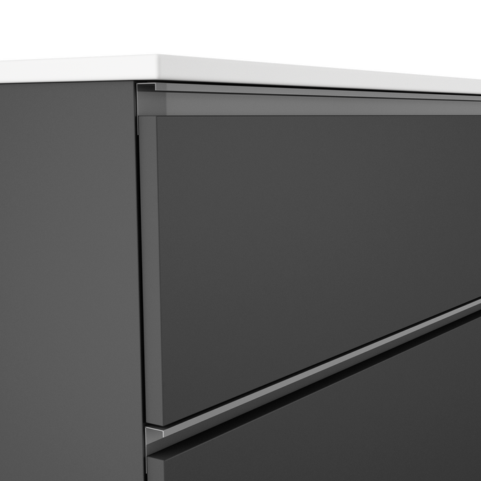 VISOBATH GRANADA Complete Bathroom Furniture Set 3 Drawers Ash Color Aluminum Handle