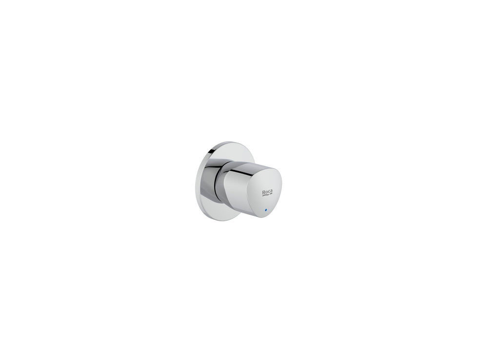 ROCA A5A168EC00 BRAVA Llave De Paso Recto De 3/4' De Agua Fría Índice Azul Cromo