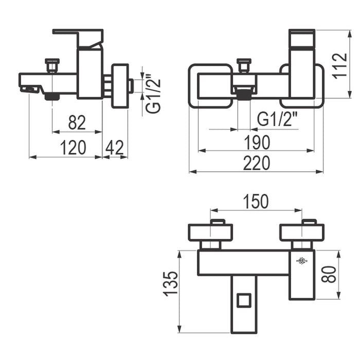 PRESTO 5341000 Nitro Plus grupo baño-ducha Cromo