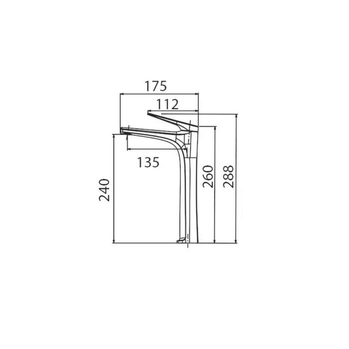 IMEX BDD055-3OC DELOS Monomando Lavabo Alto Oro Cepillado