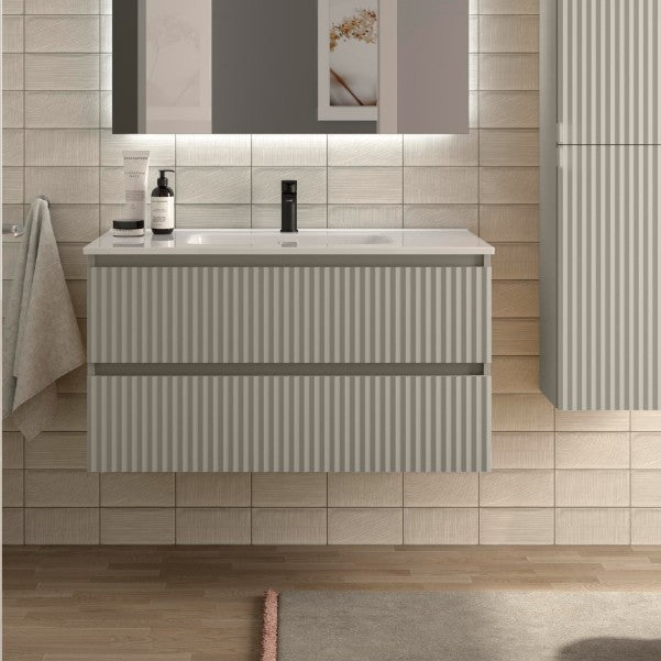SALGAR KIRA Mueble+Lavabo IBON Color Gris Mate