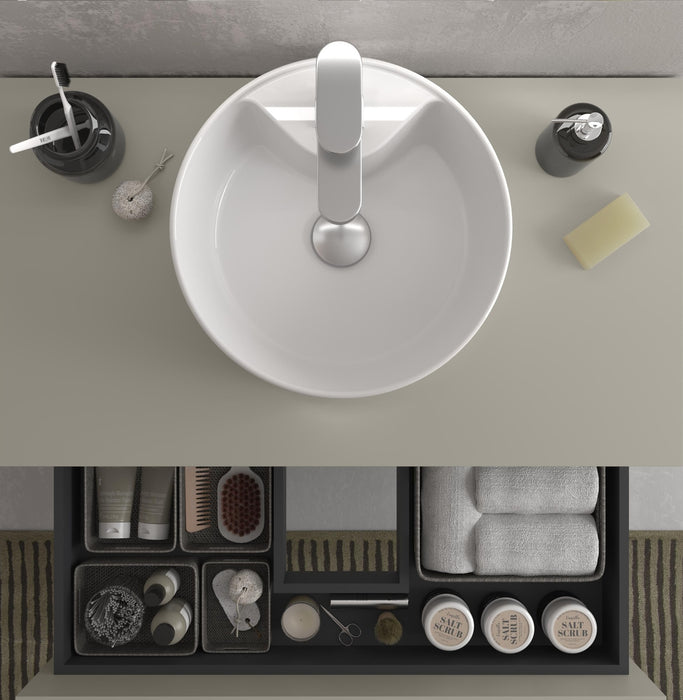 SALGAR KIRA Mueble+Lavabo LISBOA Color Gris Mate