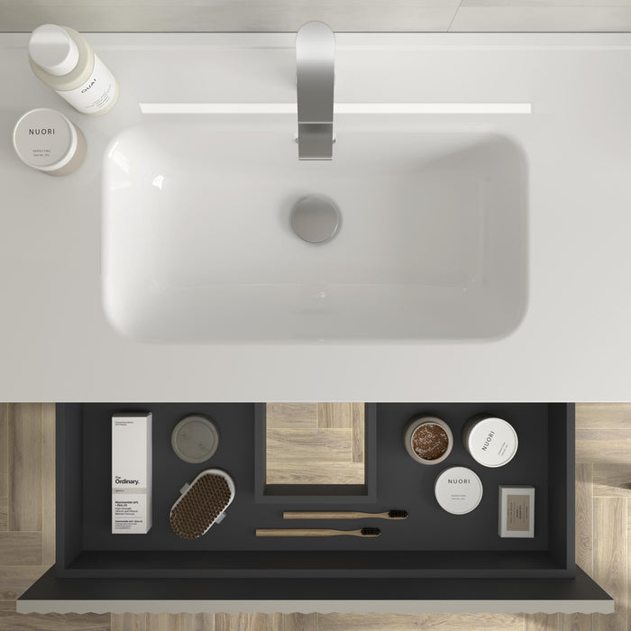 SALGAR KIRA Mueble+Lavabo IBON Color Gris Mate