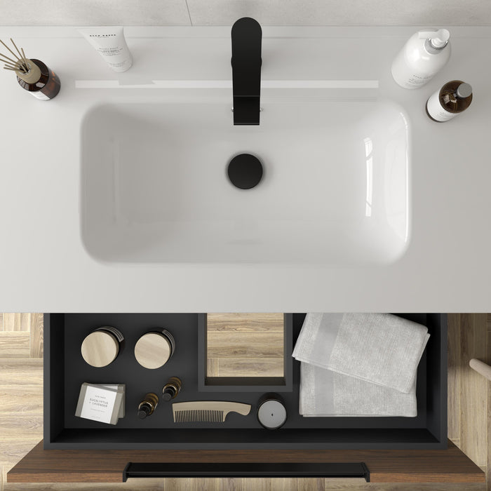 SALGAR LENI Mueble+Lavabo IBON Color Nogal