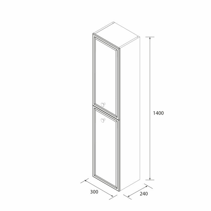 SALGAR 122028 RUNA Columna de baño 30cm Gris mate