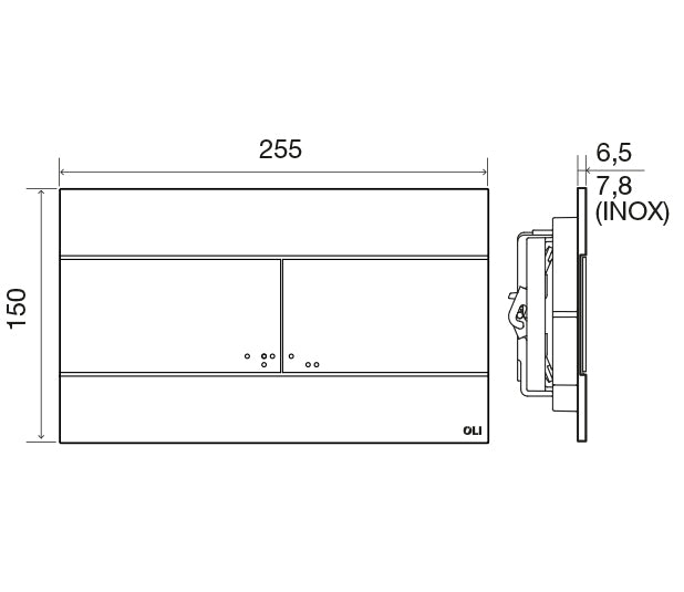 OLI 659046 SLIM Pulsador Cromo Mate