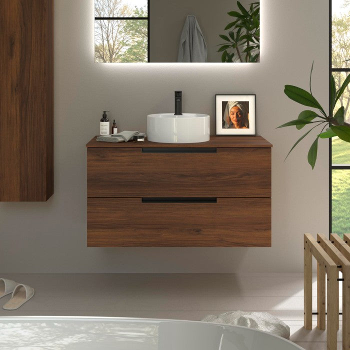 SALGAR LENI Mueble+Lavabo LISBOA Color Nogal