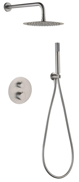 IMEX GTG053/NQ GENOVA-PIAMONTE Conjunto Ducha Termostático Empotrado Niquel