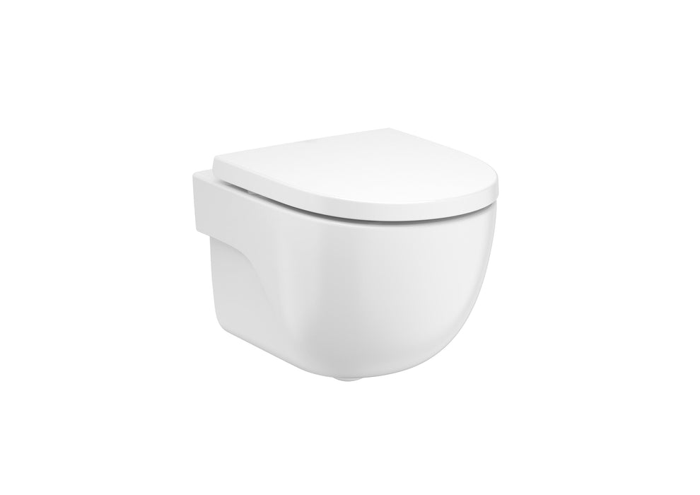 ROCA PACK MERIDIAN COMPACTO+DUPLO Inodoro Suspendido Rimless Pulsador Cromo