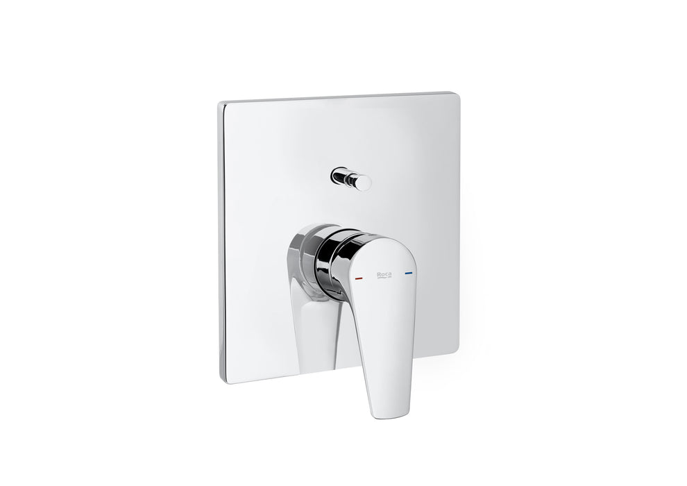 ROCA A5A0B90C00 ATLAS Grifo Monomando Empotrado Baño/Ducha con Inversor Automático Cromo