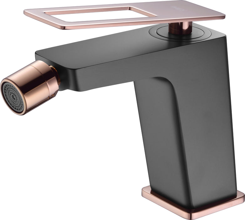 IMEX BDC032-2NOR SUECIA Grifo de Bidé Negro Oro Rosa