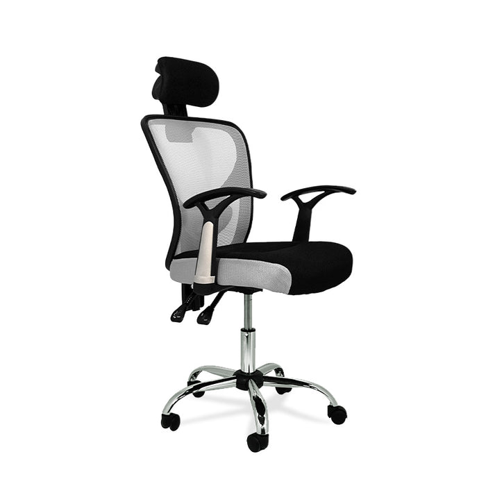 FURNITURE STYLE FS1159GR CARLA Textile Study Chair Gray Color