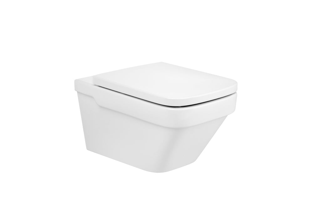 ROCA PACK DAMA+DUPLO Inodoro Suspendido Rimless Pulsador Cromo