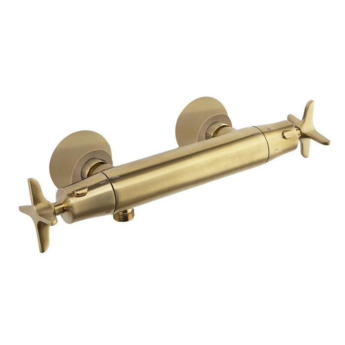 RAMONSOLER 913401SOC ADAGIO Grifo Bimando Termostático de Ducha Sin Equipo de Ducha Oro Cepillado
