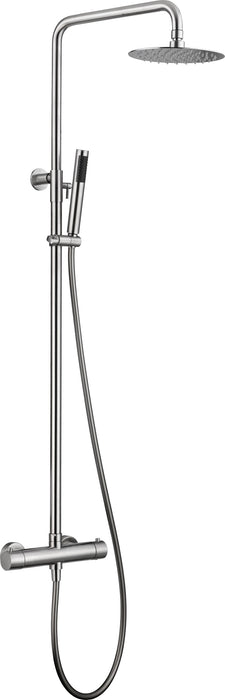 IMEX BTK017/AC MOSCU Grifo Termostático Conjunto de Ducha Telescópico Acero