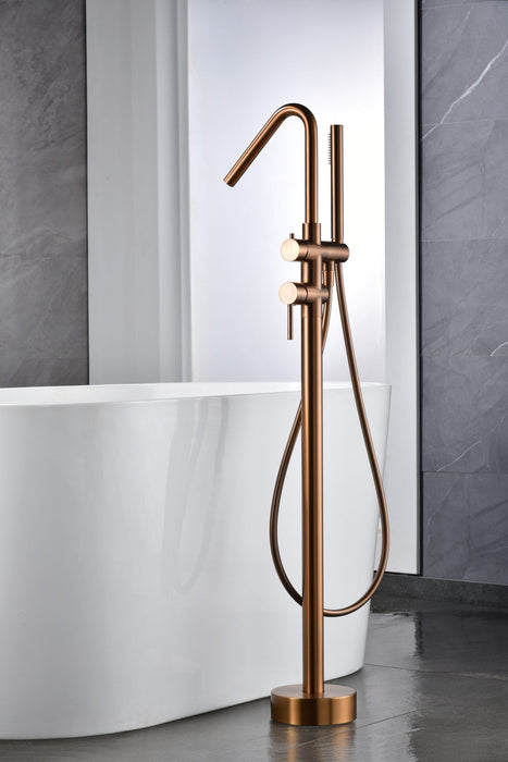 IMEX BBECO1/ORC CORCEGA Grifo Monomando de Bañera Exenta Oro Rosa Cepillado
