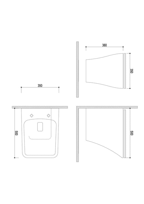 STROHM TEKA PACK DESSIN Inodoro Suspendido Rimless Pulsador Cromo