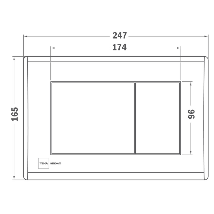 STROHM TEKA PACK DESSIN Inodoro Suspendido Rimless Pulsador Cromo