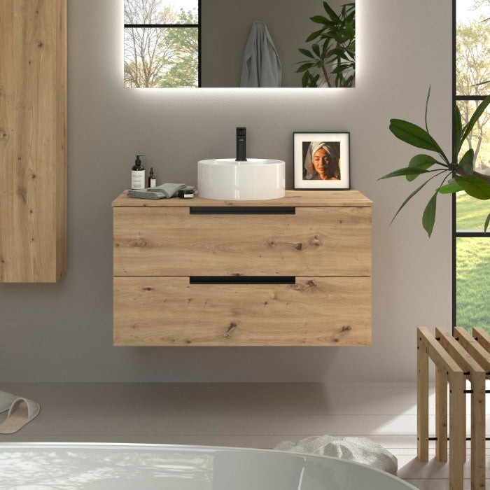 SALGAR LENI Mueble+Lavabo LISBOA Color Roble