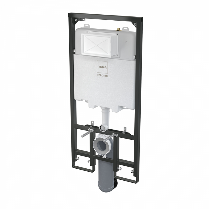 STROHM TEKA PACK DESSIN Inodoro Suspendido Rimless Pulsador Cromo