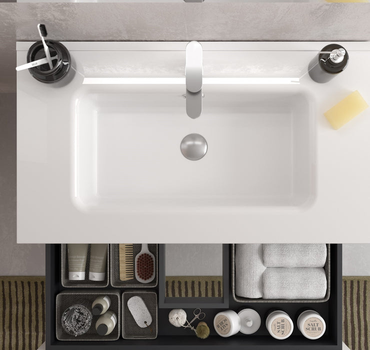 SALGAR 117495 BEQUIA PLUS Mueble de Baño 1 poza Porcelana 110cm Natural