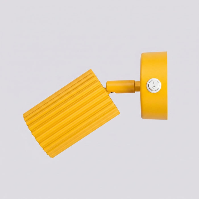 SOLLUX SL.2356 Aplique de pared KARBON amarillo con interruptor