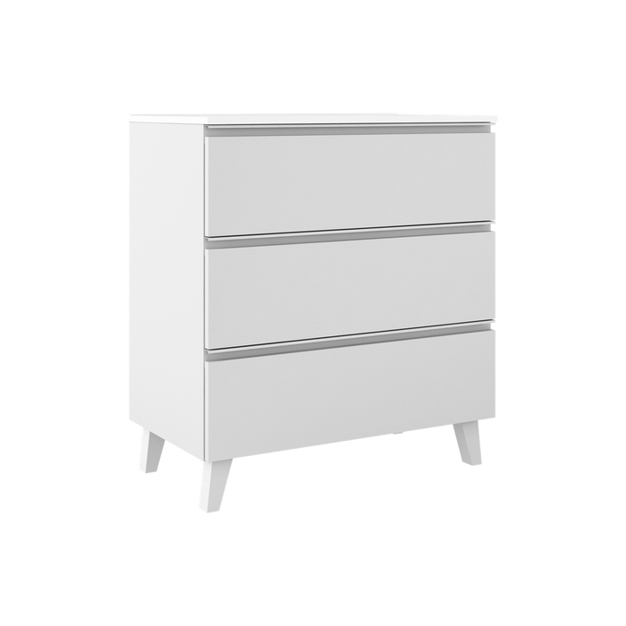 VISOBATH GRANADA Bathroom Cabinet with Sink 3 Drawers White Color Ada Matte White Handle