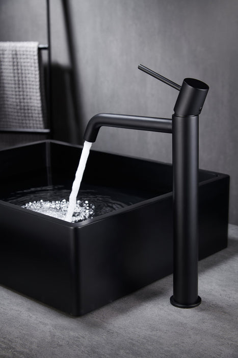 IMEX BDM039-3NG MONZA Grifo Monomando Lavabo Alto Negro Mate
