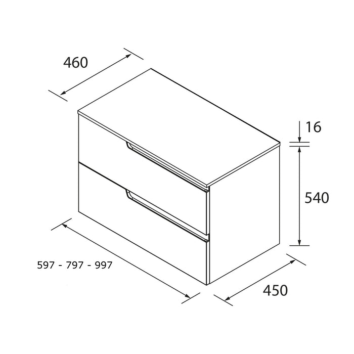 SALGAR VIMA Mueble Con Tapa Color Blanco Satinado