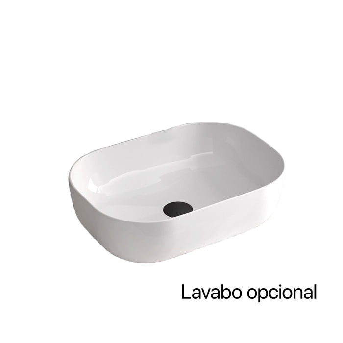 SALGAR NOJA Mueble de Baño con Tapa Encimera 2 Puertas Color Azul Mate