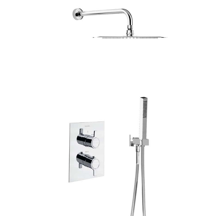 RAMONSOLER 948712RK250 BLAUTHERM Thermostatic Shower Mixer Built-in 2-Way With Equipment and Chrome Sprayer