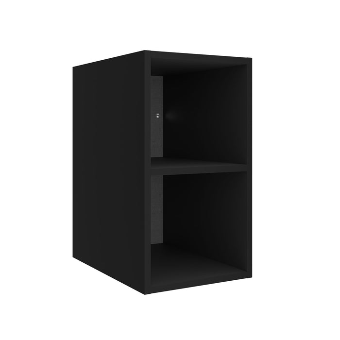 SALGAR BEQUIA Mueble de Baño con Lavabo de Posar y Encimera 2 Cajones 2 Huecos Roble África Negro